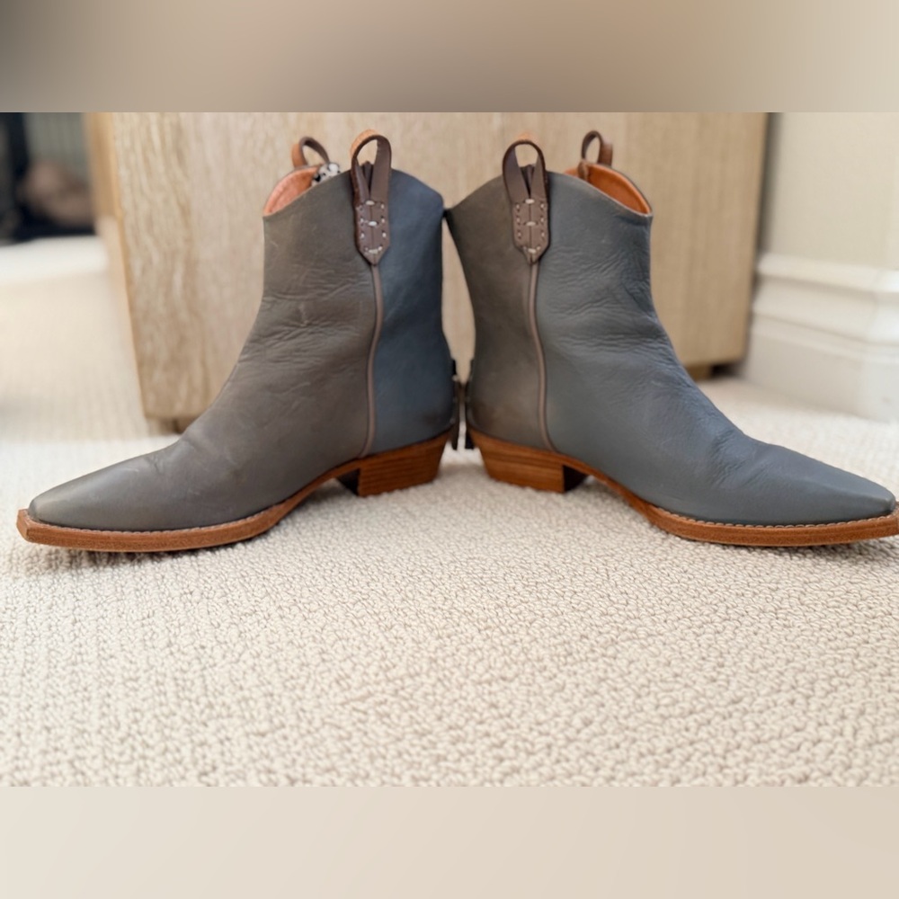 We the Free Wesley Ankle Boots grey blue western 37 Free People - Picture 6 of 11